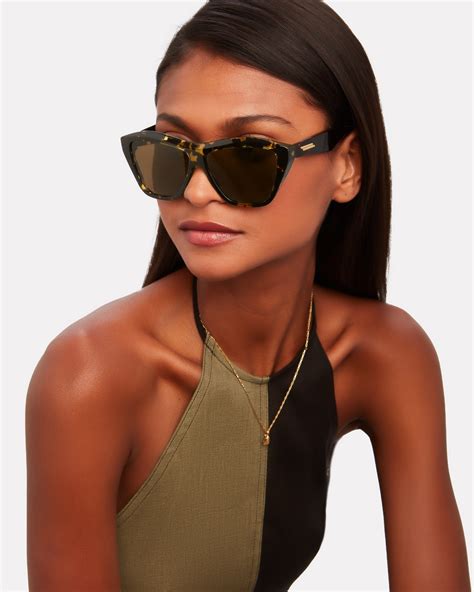 bottega veneta cat eye tortoise sunglasses|bottega veneta rectangular sunglasses.